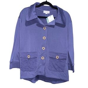 Neon Buddha Blue Shacket NWT